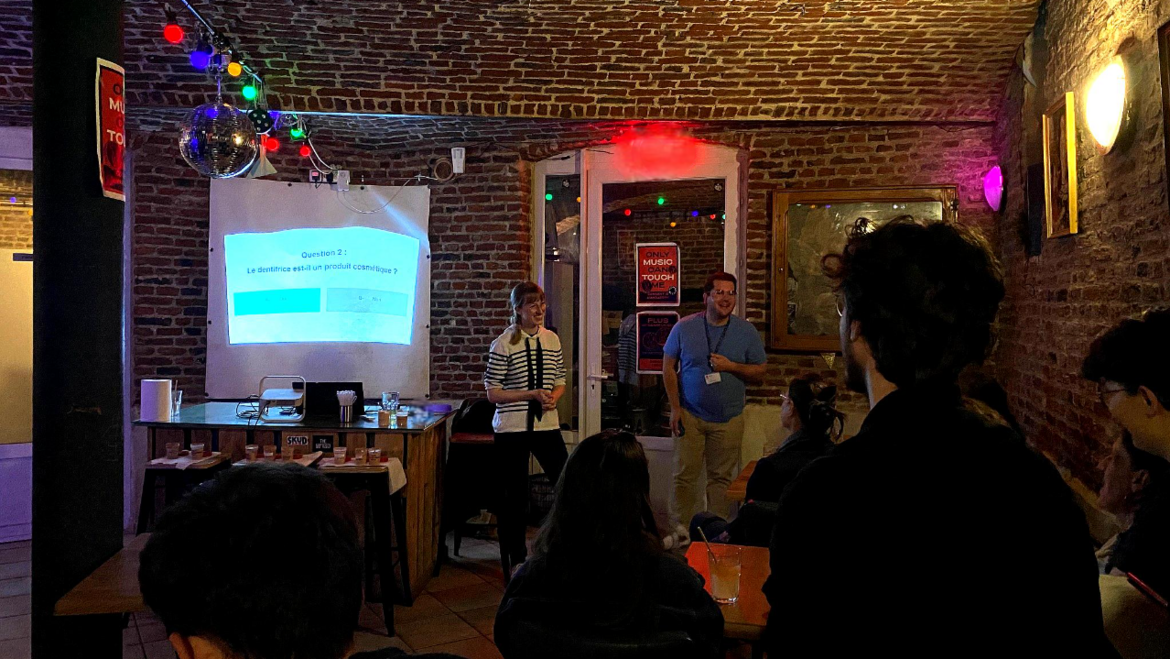 Photo de la soirée Pint of Science. Crédit : Elisa Despretz